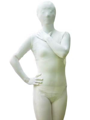 Milk White Spandex Lycra Zentai Unisex